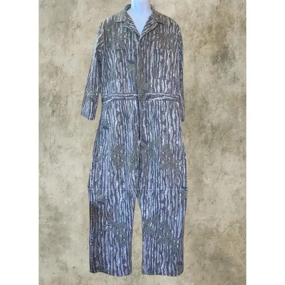 Walls USA Camo Unlined Coveralls Men’s L Altered Cropped Utility Workwear - Picture 2 of 16